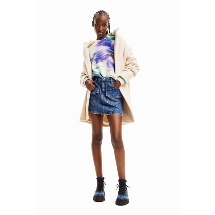 Pull Desigual En Coton Multicolore, Taille L/40, Occasion En Très Bon état