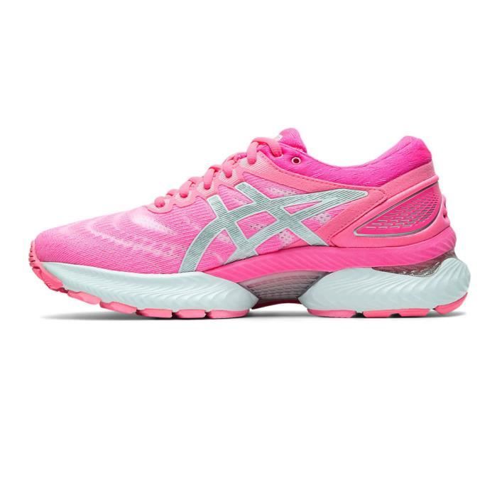 Chaussure de running ASICS Gel Nimbus 22 pour femme Rose Usage regulier Drop 10mm