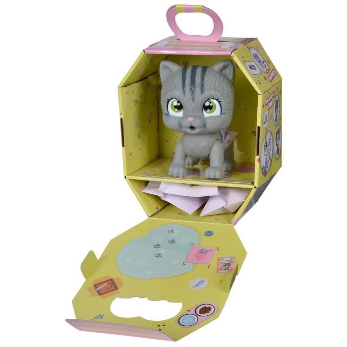 Smoby - Pamper Petz - Lapin à adopter - 4 accessoires - Articulé - Bois et fais pipi - Certificat d'adoption - Dès 3 ans - Jeux - Jouets