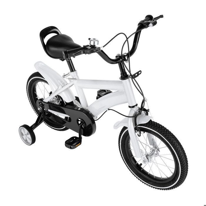 Paire De Roues Stabilisatrices Pour Vélo Enfant – Acier, 12 à 20 Pouces, Noir