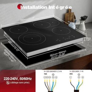 Plaque De Cuisson à Gaz Naturel Autoportante à 4 Feux - Avec Support Antiderapant Pour Camping Camping 49 X 49 X 79 Cm Blanc 91930535