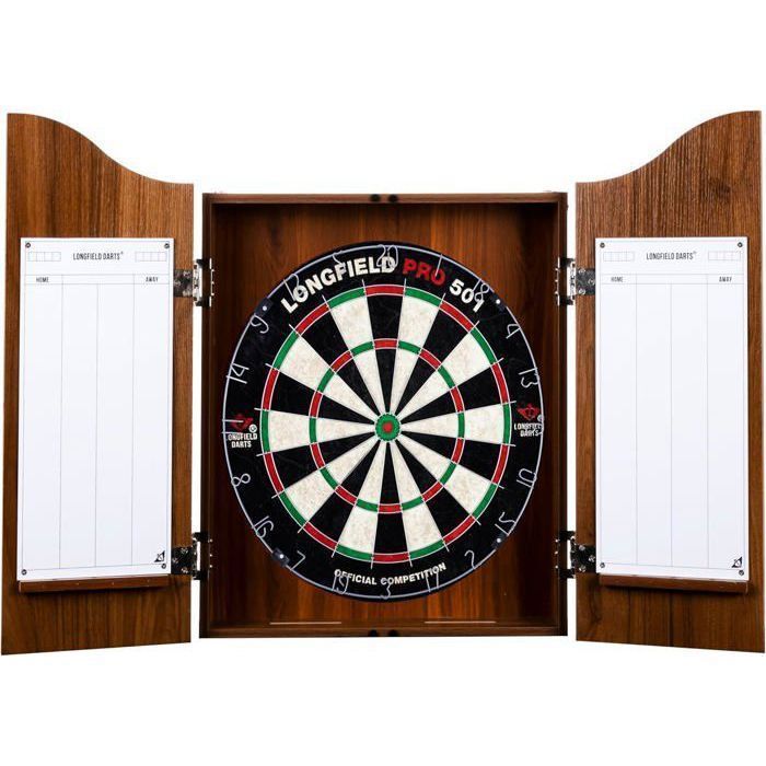 Armoire De Luxe Mission Darts Pour Cible Fléchettes - Rangement Discret Avec Marqueurs - Rouge Sedona