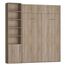 Composition Lit Escamotable Dynamo Chene Couchage 140 X 200 Cm