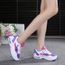 Coréen Femme Lacets Creeper Plateforme Neuf Baskets Chaussures Haut Haut Toile Chaussures