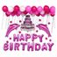 Xm109 Fete D Anniversaire Theme Rose Ballon En Aluminium Rose Happy Birthday Ballon En Forme De Dauphin Decoration De An Cdiscount Maison