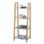 etagere de salle de bain en bambou finja l 43 x h 112 cm blanc cdiscount maison