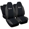 Lupex Shop Housses de siège auto compatibles pour C1 Noir Gris Foncè-0
