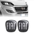 Autocollants 3D Logo Fiat Ducato Pour Capot Et Arrière - Qualité 3M, Neufs