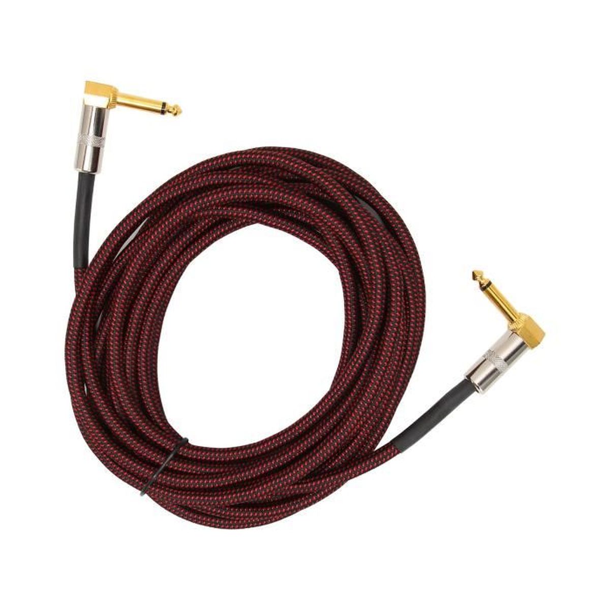 SONICAKE Câble De Guitare 3 M Pour Guitare, Basse, Instrument De Guitare électrique, Mandoline électrique, Amplificateur Audio, Angle Droit 1/4 Vers Droit, Noir Et Bleu (noir + Bleu, 6 M ST-ST