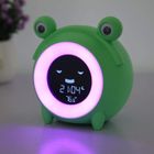 EKASN Lampe Réveil Enfant avec Veilleuse 5 Couleurs Luminosité Lumière Réglable Haut-parleurs Réveils--vert