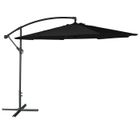 Parasol déporté - HAPPY GARDEN - OAHU - Toile anti-UV - Ø3m - Noir