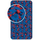 SCRAPCOOKING PARTY Drap Housse Simple Spiderman Bleu - 100% coton - Lavable en machine