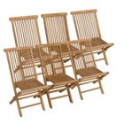 HAPPY GARDEN Lot de 6 chaises de jardin en teck LOMBOK