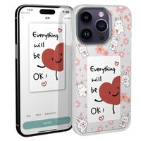 Pour IPhone 14 Pro NFC Coque DIY Couple Phone Case - Rose