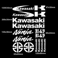 Décoration véhicule,Autocollants réfléchissants de moto, autocollants Logo, accessoires pour Kawasaki z800 z1000 z900 - Ninja White