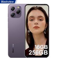 Téléphone Portable 4G Blackview A96 6,5" 2.4K 120Hz 16Go+256Go Helio G99 Android 13 48MP Dual SIM,Face ID,NFC,Certifié TÜV - Violet