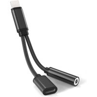 HAUTSTORE USB C Audio Adaptateur 2 en 1 Adaptateur Type C Jack et Chargeur Compatible aveco