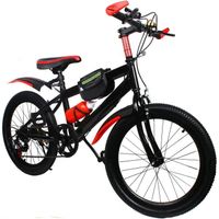 VTT 20" Vélo pour enfant avec ailes 6 vitesses – Vélo de montagne à ressort en acier au