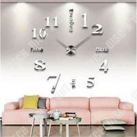 TD® Horloge Murale Dans La Maison Moderne Salon Chambre Décor 3D Design - Accessoire décorative Grande Horloge