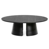 Table basse ronde Bois noir - TEULAT CEP - L 110 x l 110 x H 36.5