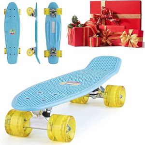 SKATEBOARD - LONGBOARD Skateboard Cadeau de Nol pour les enfants mini cruiser skate standard CE approuv 22 pouces skate de rue