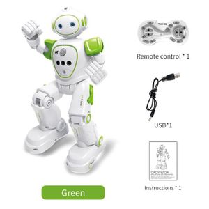 ROBOT - ANIMAL ANIMÉ R21 vert - Robot jouet R21 pour enfant, figurine d'action programmable, chanson et danse, capteur de geste, p