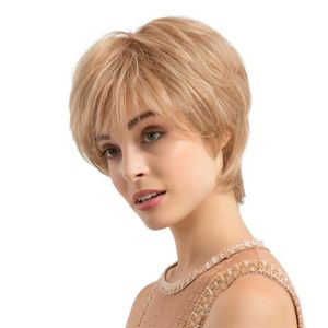 Coiffure Cheveux Courts Raides Perruques De Cheveux Humains Pour Beau Et Généreux Los7041