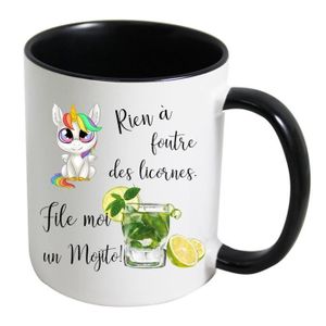 tasse drôle : Mug licorne arc-en-ciel - 17,90 €
