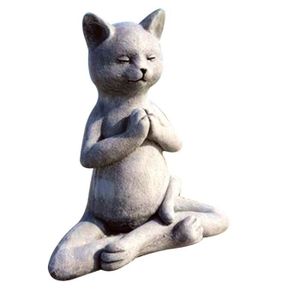 STATUE - STATUETTE Statue de chat méditant pour la décoration intérie