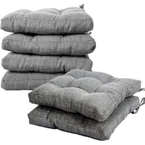 Coussin pour Chaise En Coton Amovible Lavable Bande Élastique Housse De  Chaise Pois Coeurs Gris