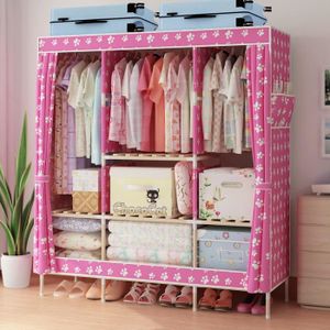 Penderie Souple Armoire A 3 Compartiments Avec Etageres Housse En