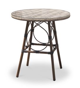 TABLE DE JARDIN  Table de jardin ronde en aluminium marron - DCB GARDEN - Ushuaia - Rond - 70 cm - Marron