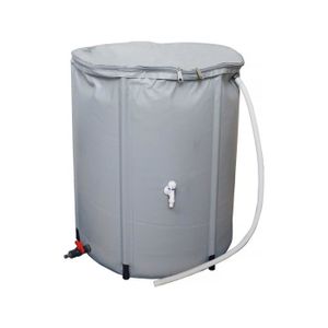 COLLECTEUR EAU - CUVE  Récupérateur d'eau souple en PVC 200 L - Gris