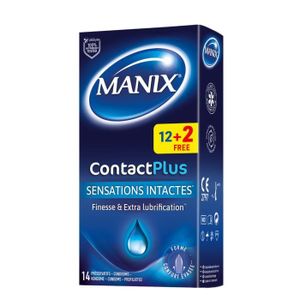 PRÉSERVATIF Préservatifs Manix Contact Plus x12+2