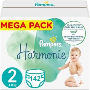 COUCHE PAMPERS HARMONIE TAILLE 2 142 COUCHES (4-8 KG)