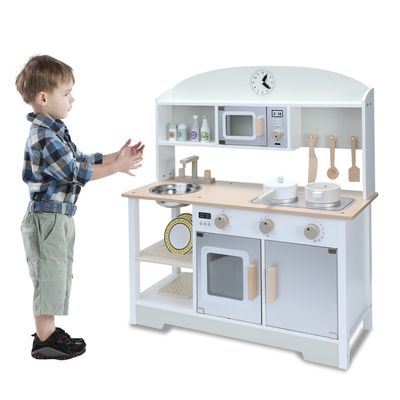 Barbecue De Jeu En Bois Pour Enfant Howa Maxi - 25 Accessoires - Cuisine Imitation Réaliste