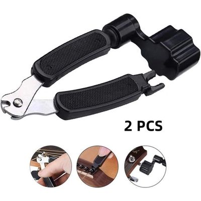 Outil 3 En 1 Pour Guitare - Enrouleur, Coupe-Corde Et Extracteur De Broches - Noir - Multifonction