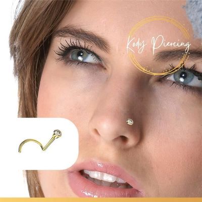 20 Piercings De Nez Pour Femme - Pendentifs En Forme De L Avec Zircon Brillant - Acier Inoxydable, Styles élégants - 5