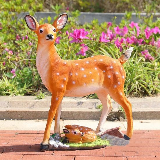 COMTERVI Figurine faon miniature 3D Bambi - Ornements décoratifs - Figurines d'animaux (D