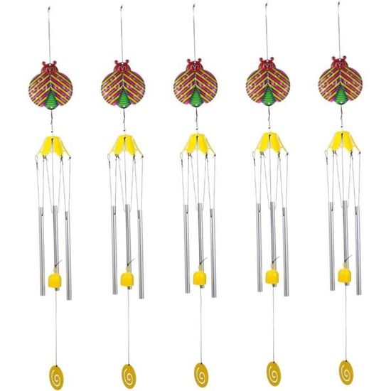 Kit 10 Carillons éoliens En Bois à Peindre - DIY étoiles 3D, Avec Tubes, Peinture, Pour Activité Enfants, Décoration