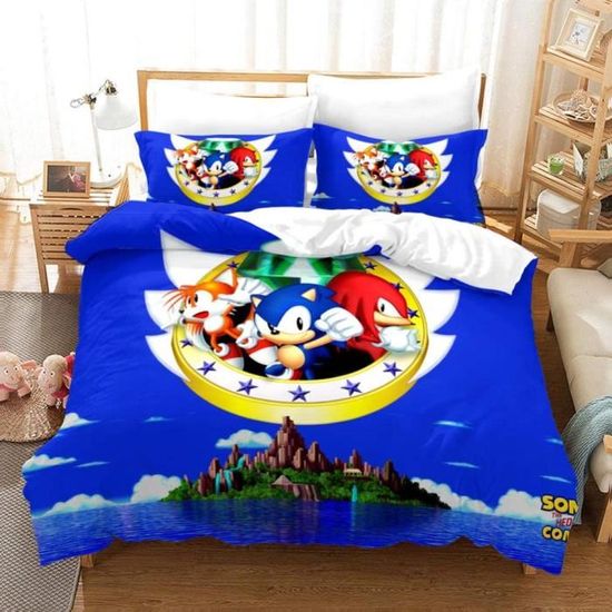 Couette Réversible Sonic The Hedgehog - Taille Twin, Multicolore, Occasion, Literie Enfant SEGA