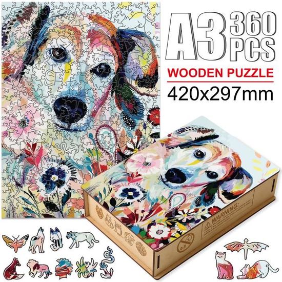 Puzzle en Bois Adulte - Éléphant Tribal - Figured'Art