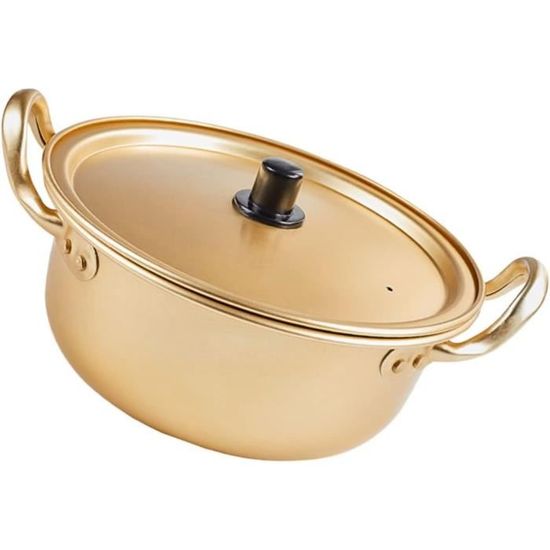 Pot à Nouilles Ramen Coréen En Alliage Aluminium - Pour Cuisinière à Gaz Ou Électrique | Design Double Poignée