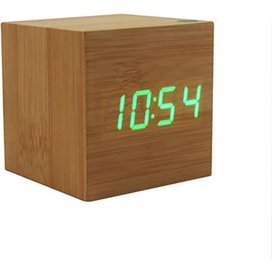 Réveil Led Bois | Plein De Gadget
