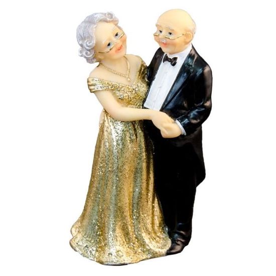 Figurine couple mariés noces d'or Cdiscount Maison