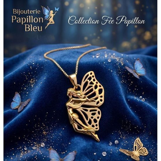 Pendentif Fée/Elfe Plaqué Or Jaune 18 Carats - Grand Modèle, Neuf Avec étiquettes, Pour Femme Ou Enfant