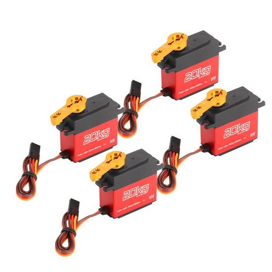 Servo Digital Métal 25kg, 270° - Pour Robot, Hélicoptère RC, Voiture - Engrenages Cuivre, étanche IP66, 2 Pièces