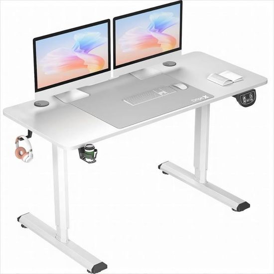 Bureau Debout Mobile Dripex - Réglable Hauteur Pneumatique 71-112cm - Avec Roulettes - Plateau 48x72cm