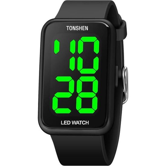Montre LED Pollmann - Design Futuriste XXL - Bracelet Silicone Unisexe - Neuf Avec étiquette
