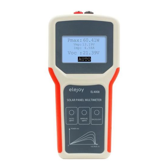 Multimètre de panneau solaire à écran LCD Testeur MPPT de panneau